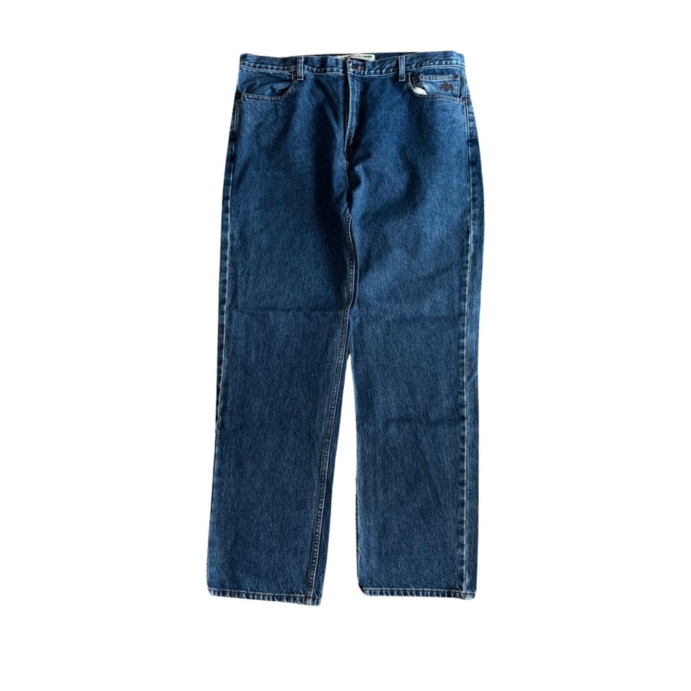 Harley Davidson Men's Regular Fit Blue Denim Medium Wash Jeans 42x34